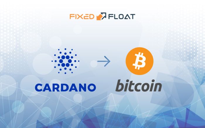 Câmbio Cardano por Bitcoin