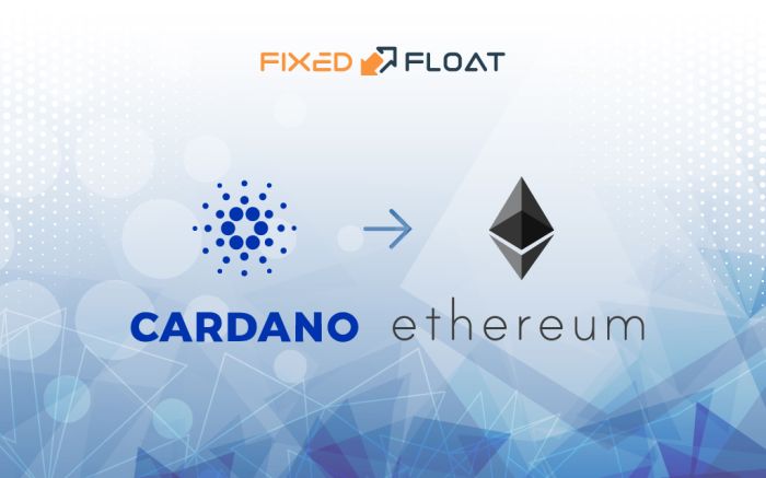 Câmbio Cardano por Ethereum