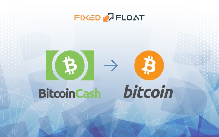 Exchange Bitcoin Cash to Bitcoin 
