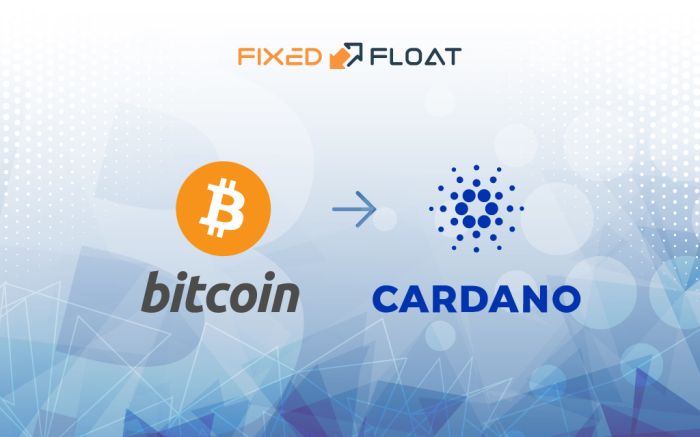 Câmbio Bitcoin para Cardano