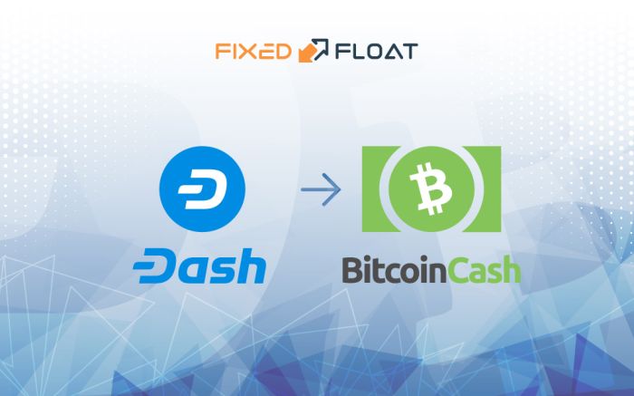 Обмен Dash на Bitcoin Cash