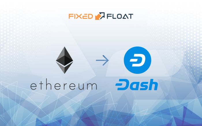 Câmbio Ethereum por Dash