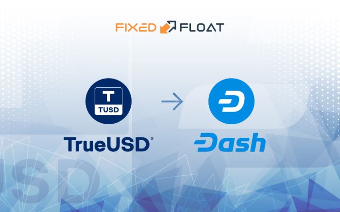 Intercambiar TrueUSD a Dash