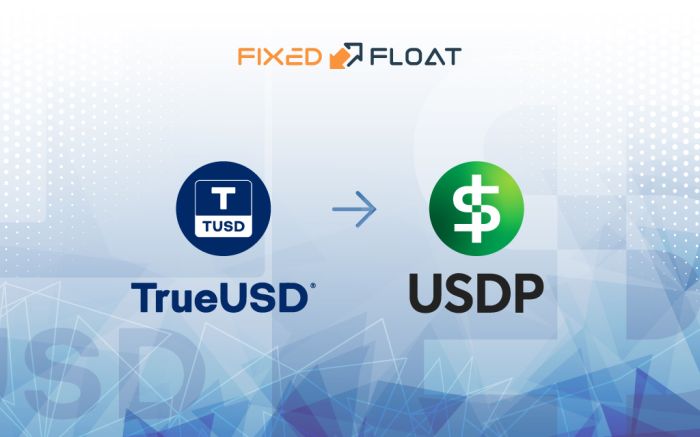 Câmbio TrueUSD para USDP
