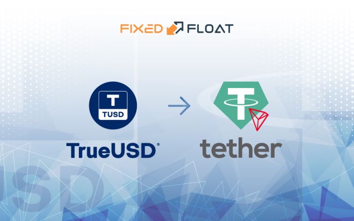 Câmbio TrueUSD para USDT (TRC-20)